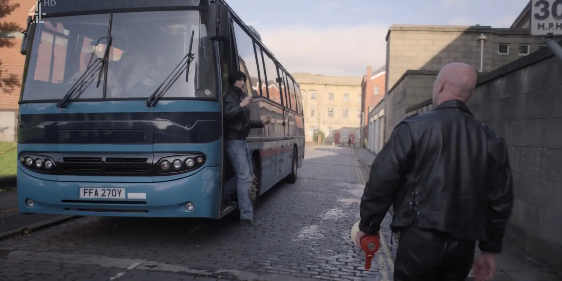 Bus with historically inaccurate typeface on number plate