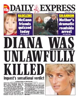 The perfect Daily Express front page