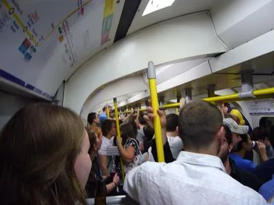 Party on a packed Circle Line train: inside the carriage