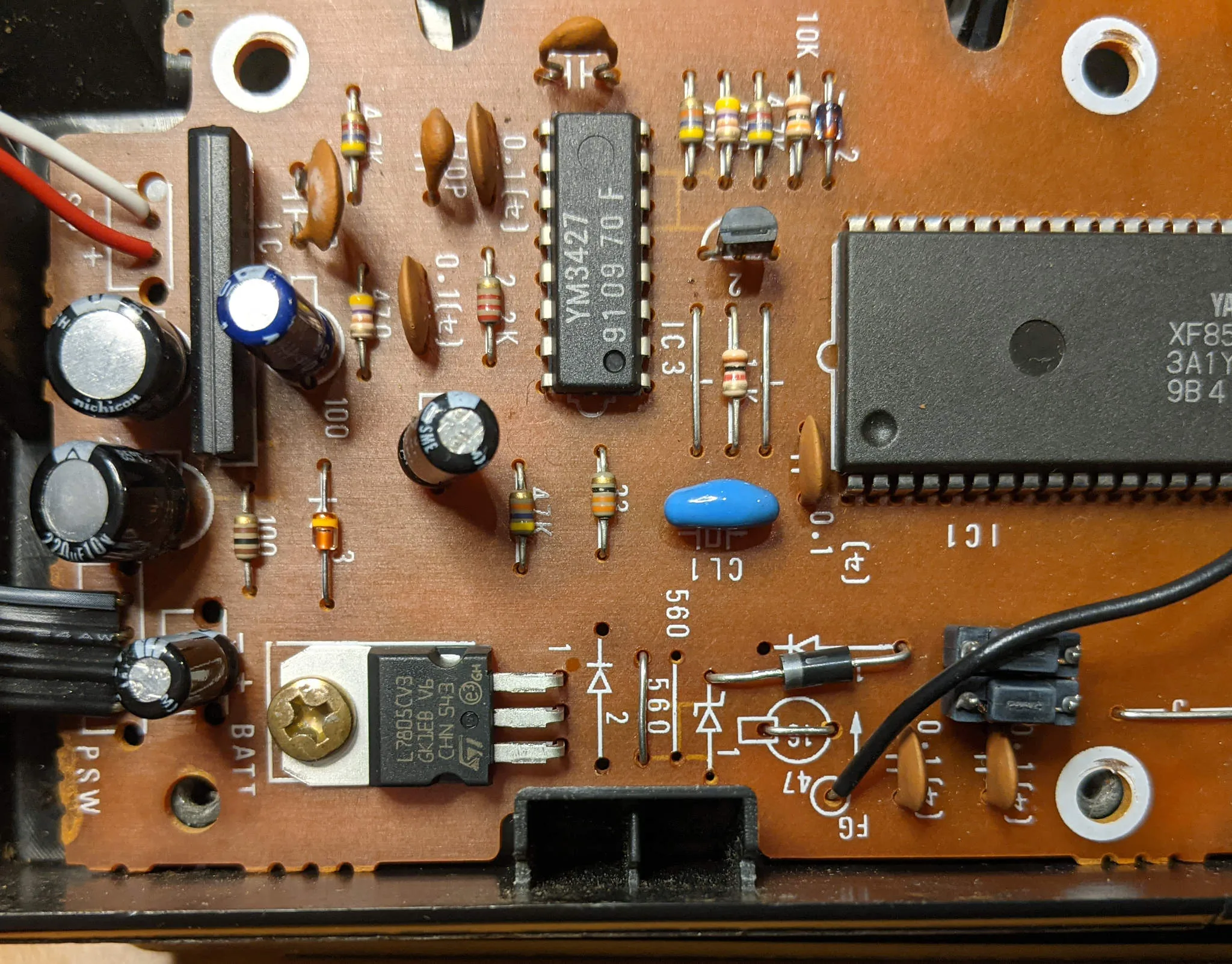 PSS-100 circuit board with replaced components