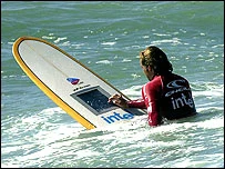 Wi-fi surfboard with computer built in