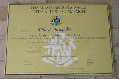 Brussels plaque