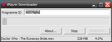 iPlayer Downloader download progress