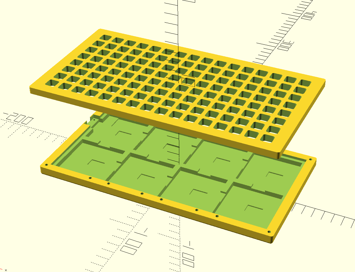 OpenSCAD model of NeoTrellis monome grid