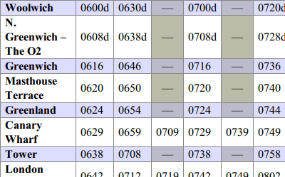 thames clipper timetable